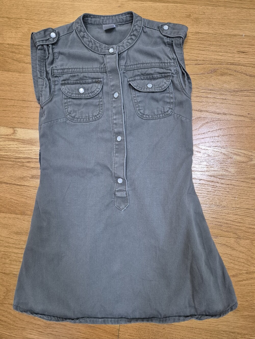 Carter's Olive Green Utility Shirt Dress Size 5 EUC